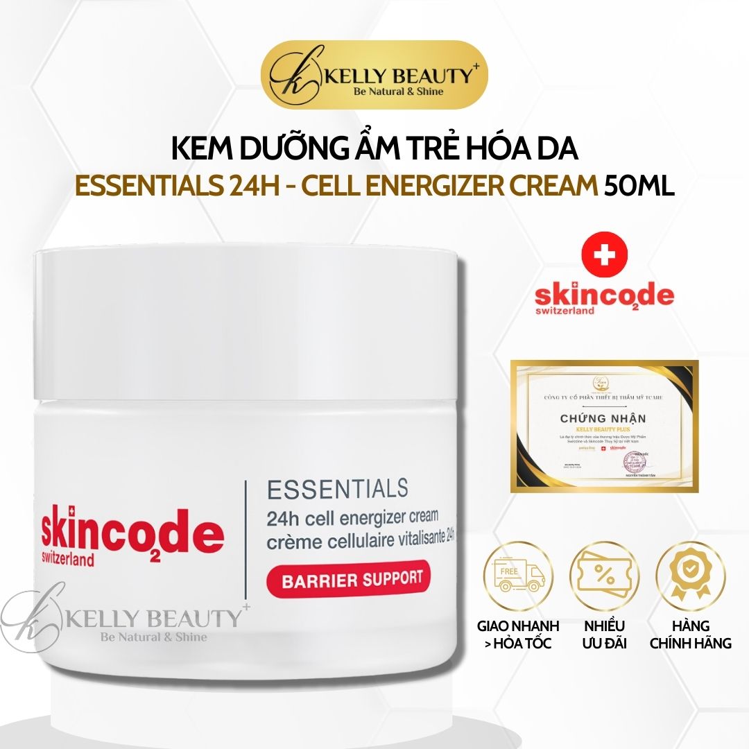 Kem Dưỡng Ẩm Trẻ Hóa Da Skincode Essentials 24h Cell Energizer Cream | Kelly Beauty