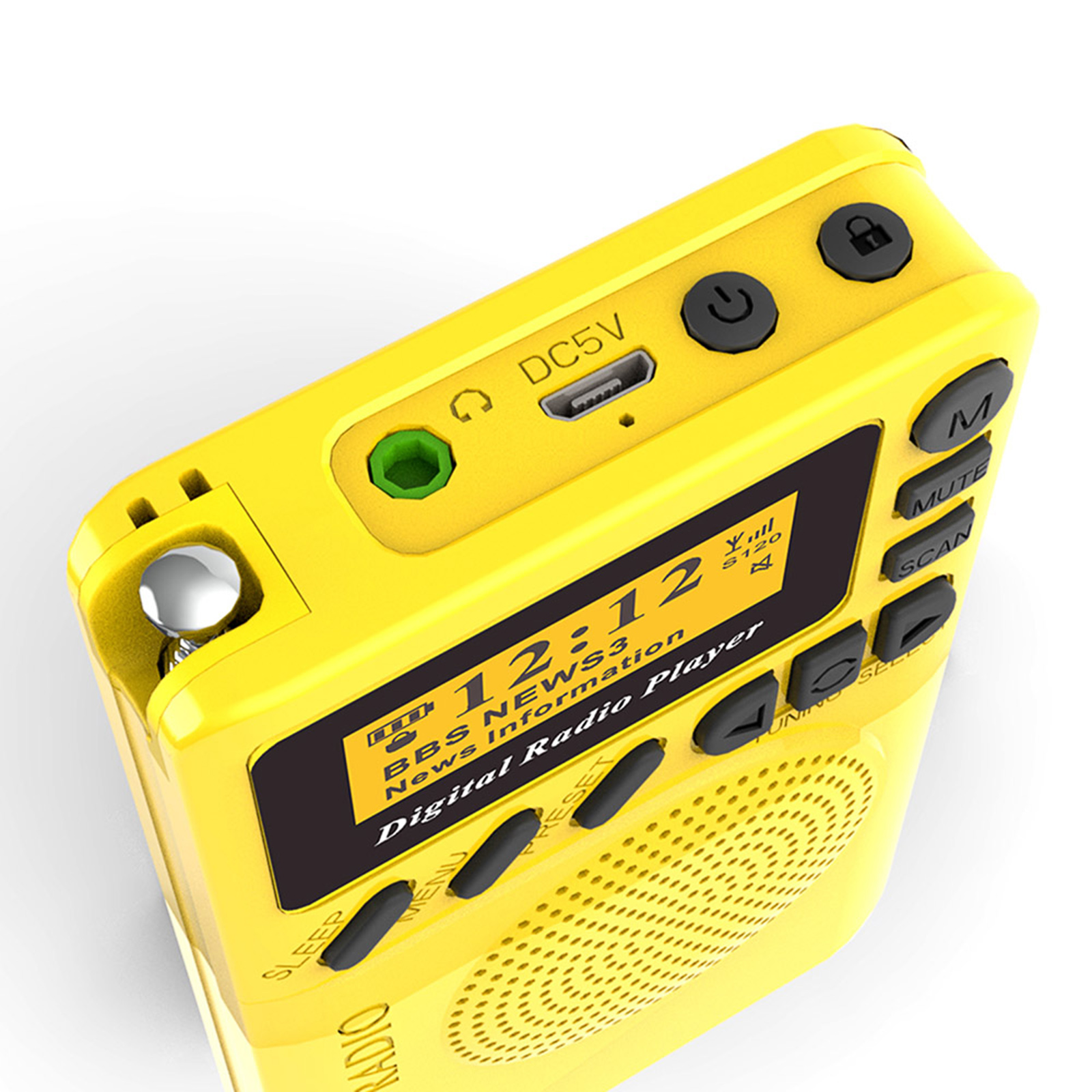 Máy Nghe Nhạc MP3 P9 Mini Pocket Dab / FM Radio Kỹ Thuật Số Với Màn Hình LCD Khe Cắm Thẻ Nhớ TF