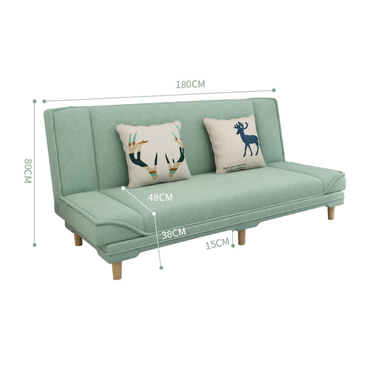 Ghế Sofa Giường. Ghế Sofa Đa Năng. Giường Sofa Gấp Gọn Thành Ghế Sofa. Phong Cách Bắc Âu. KT 1m8 x 1m