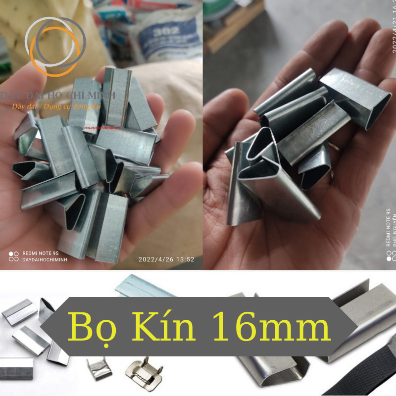 Bọ sắt thép kín 16mm*2mm dành cho dây đai thép 16mm