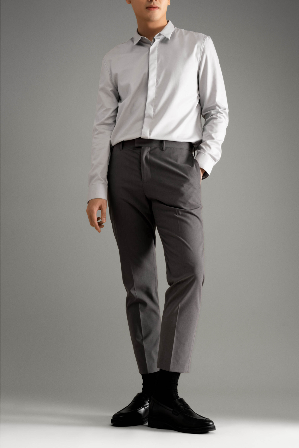 QUẦN VẢI NAM ROUTINE TEXTURE FORM SLIM CROP - 10F22PFO007 | LASTORE MENSWEAR