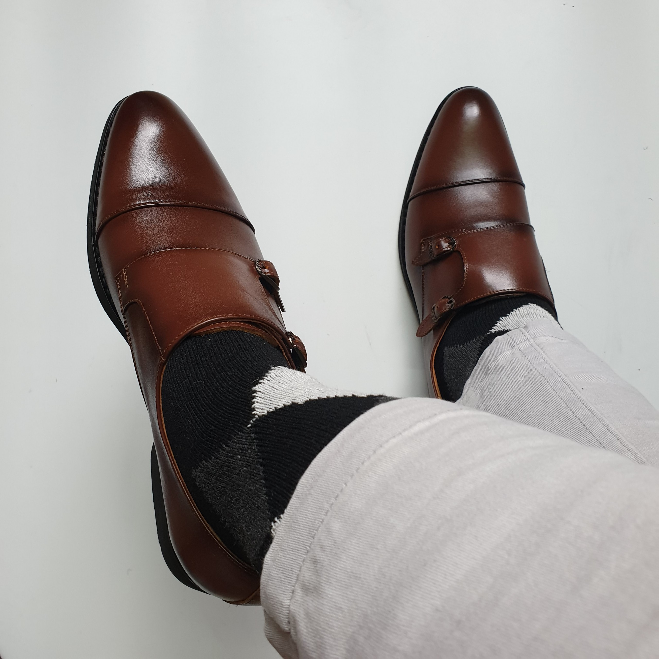 Bộ 5 đôi tất quả trám len thỏ cổ trung cho nam phong cách basic đi giày oxford giày tây