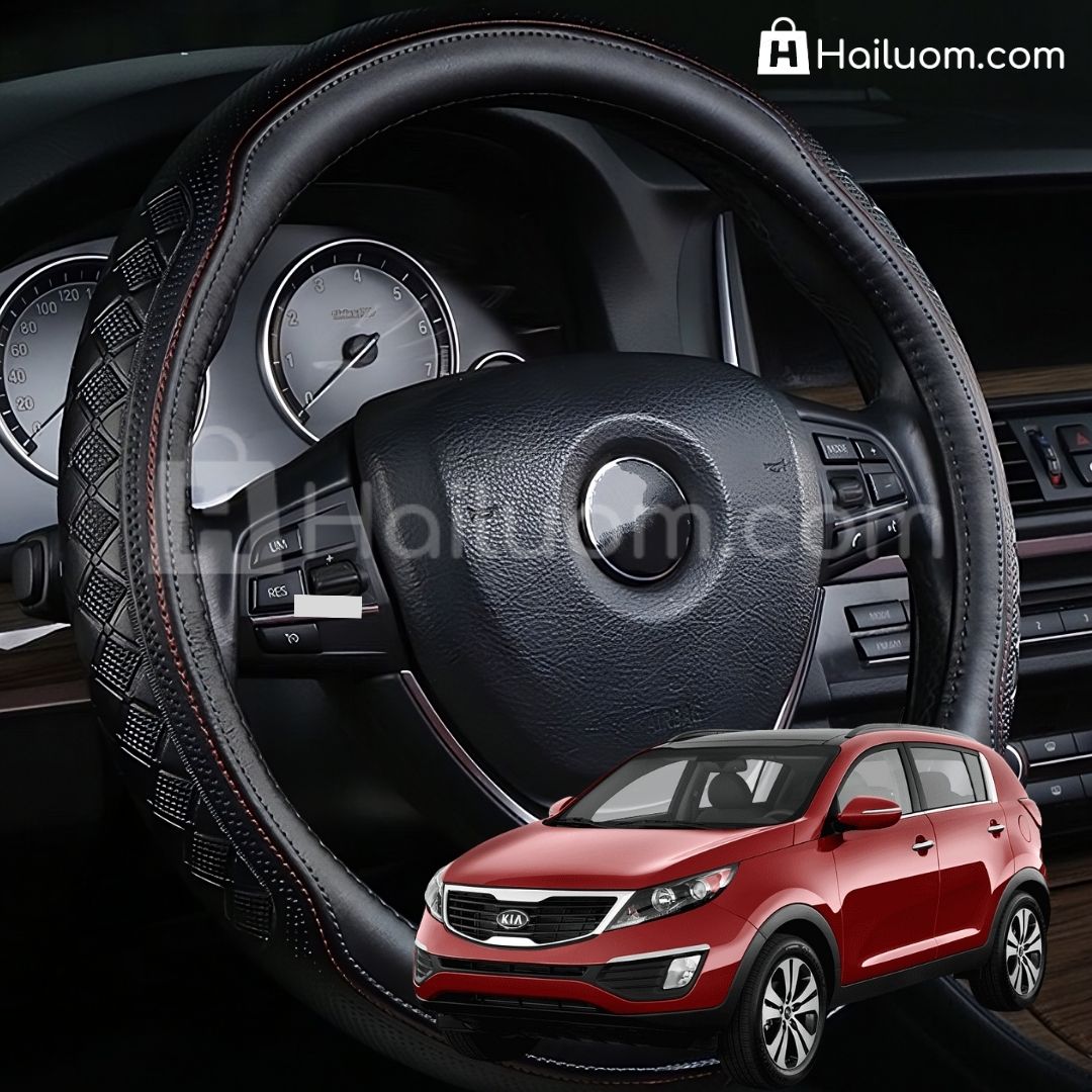 Bọc Vô Lăng ô tô cho KIA SPORTAGE Da Thật Cao Cấp 4 Mùa