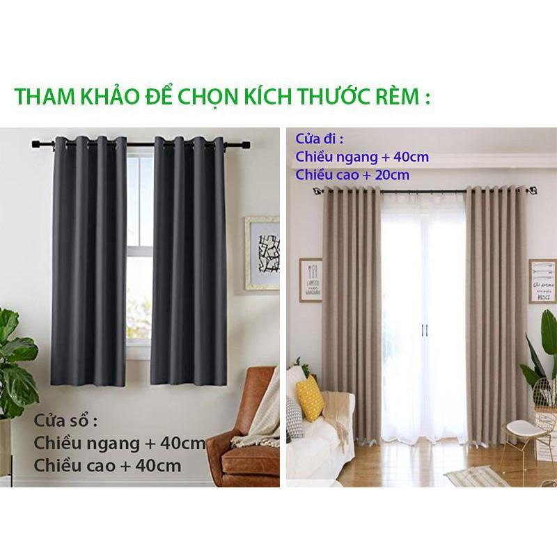 Rèm cửa sổ cửa chính đẹp- Sẳn khoen- cắt chiều cao miễn phí hình con Thỏ hồng và xanh