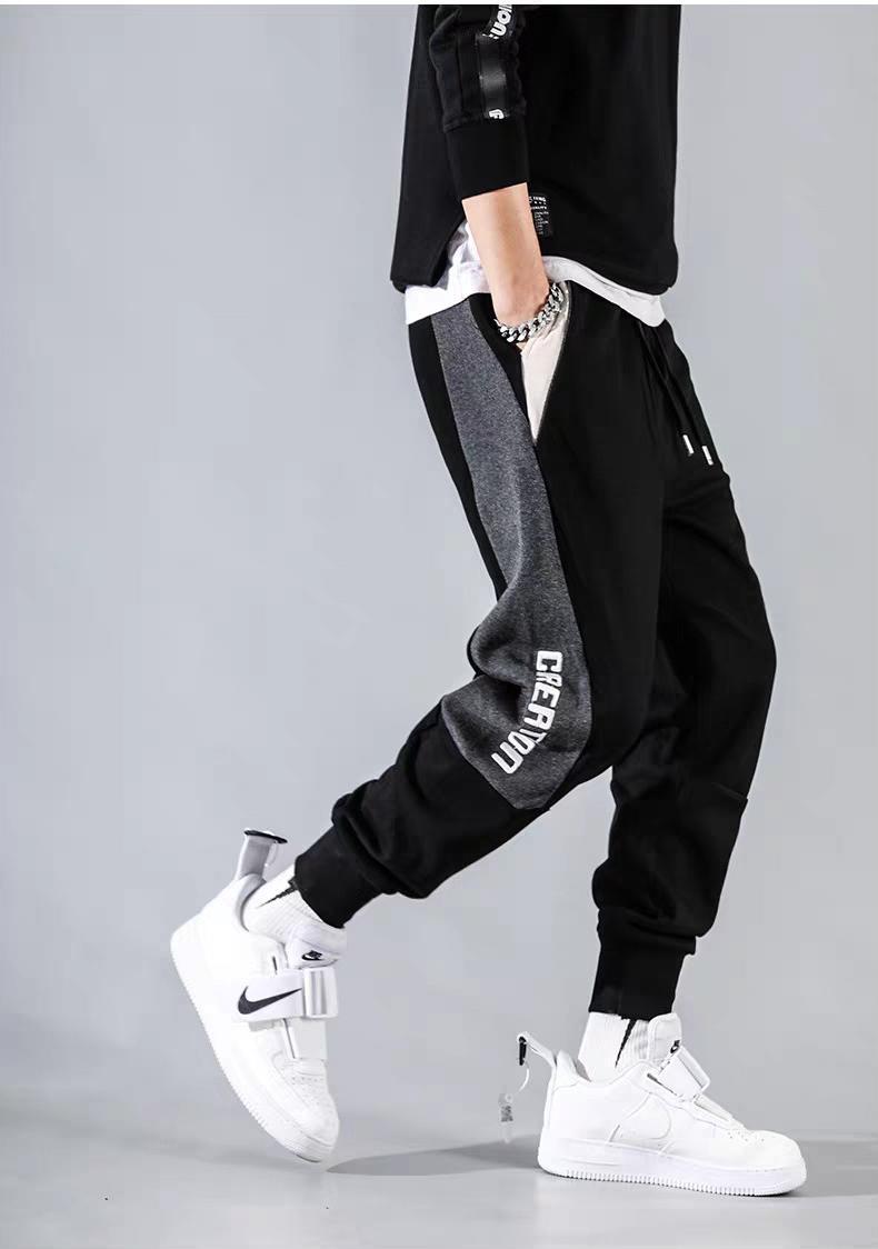 Quần Jogger thể thao ống bo thêu chữ phong cách thời trang Hàn Quốc chất vải cotton cao cấp dễ phối đồ hợp thời trang