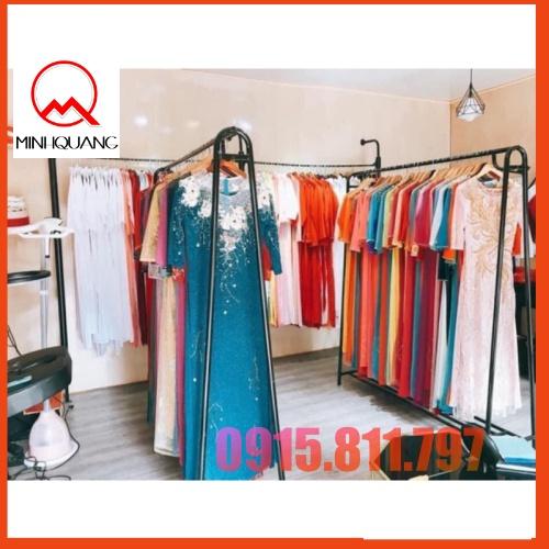 Kệ treo quần áo - Sào treo váy cưới,giá kệ treo váy cưới màu đen,kích thước 1m8x1m5