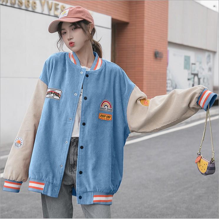  Áo local brand Bomber nhung cầu vồng End