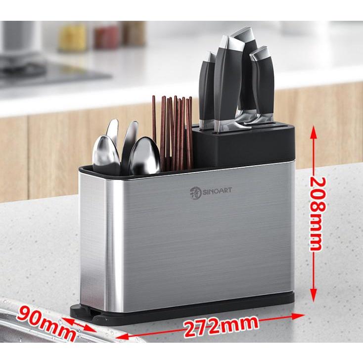Kệ để dao đũa inox cao cấp - Kèm tạp dề chống thấm nước