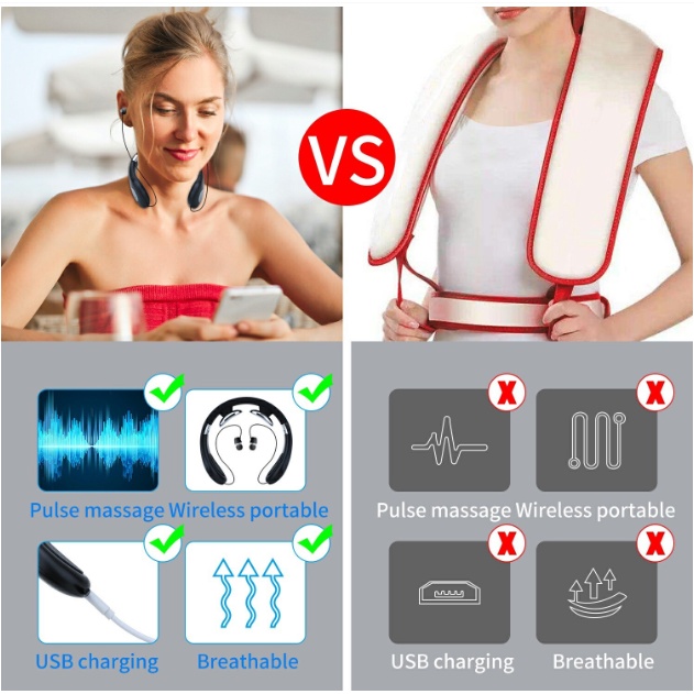 Máy Massage Cổ Tích Hợp Tai Nghe Bluetooth Neck Massage Music PRO