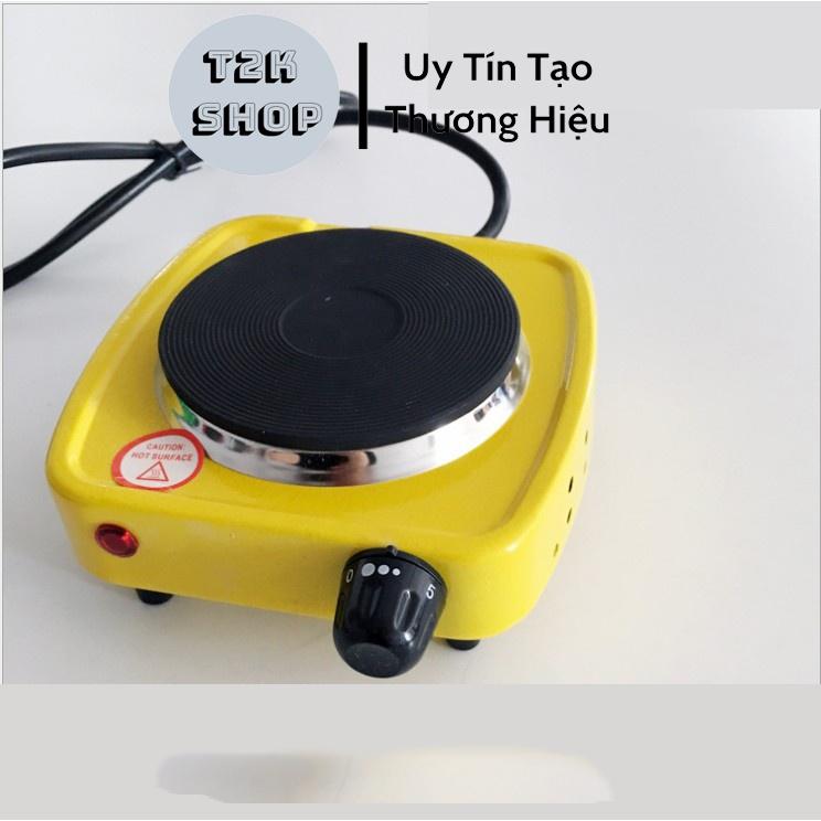 Bếp Điện Mini Công Suất 500W Pha Cafe, Pha Trà Hơ Lá Trầu Cho Bé Đa Năng Không Kén Nồi - T2K Shop