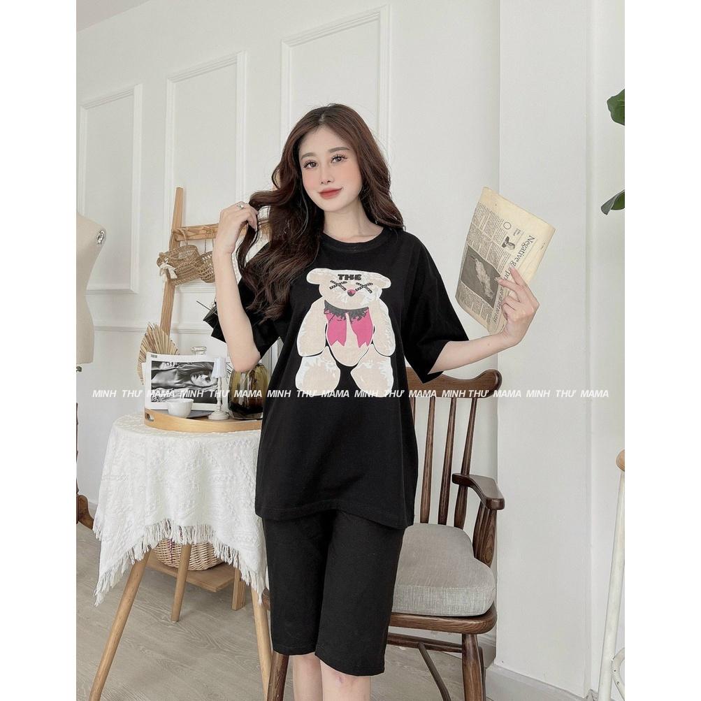 Bộ Bầu Mặc Nhà 100% Mềm Mại,Đồ Bầu Sau Sinh Có Chun Chỉnh Bụng