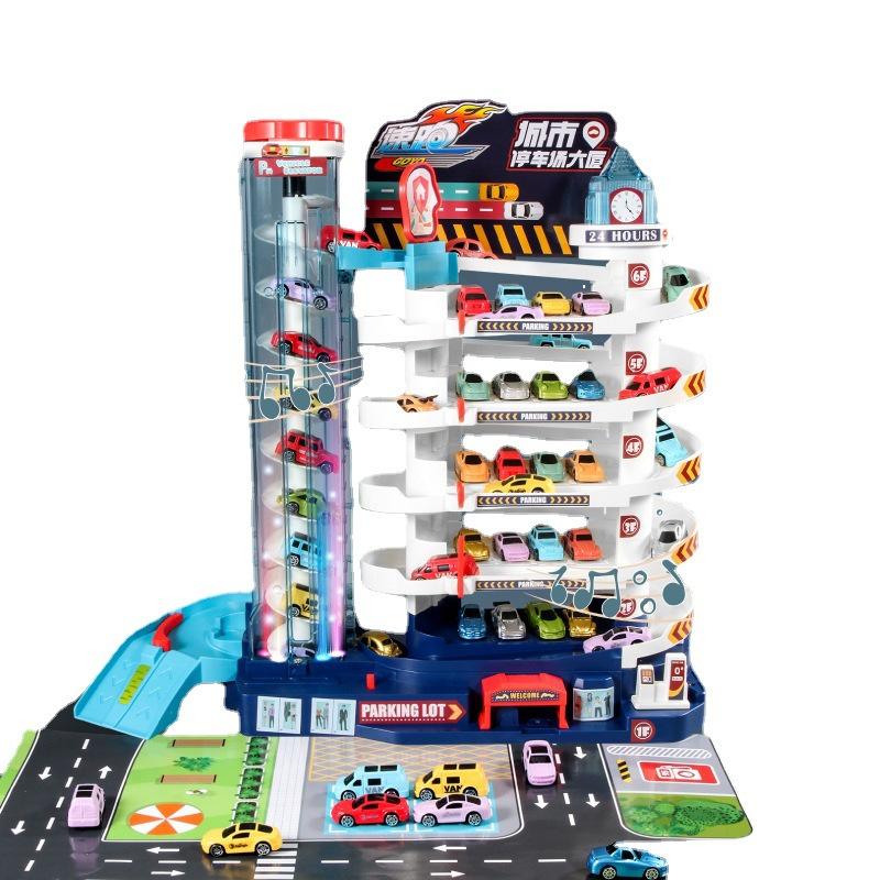 Đồ chơi Garage đỗ xe, đường đua tốc độ, đường hầm khủng long,tòa tháp sky tower cho bé