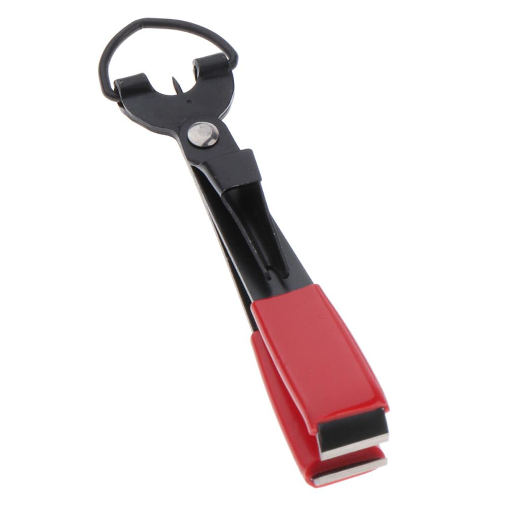2pcs Quick Knot Tool 4 In 1 Fly Fishing Clippers Line Nipper Tying Tackle Red