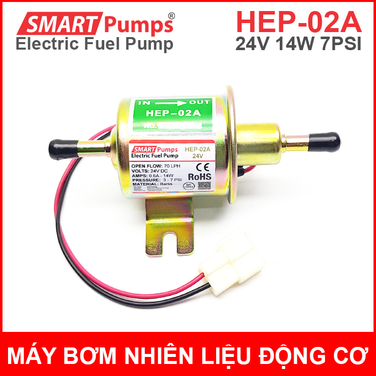 Máy bơm nhiên liệu động cơ xăng dầu 24V HEP-02A Smartpumps chính hãng