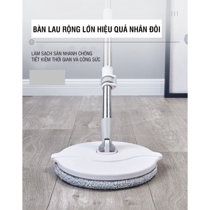 Bộ Cây Lau Nhà Thông Minh K8 Xoay 360 Độ, Siêu Nhanh - Chổi Lau Nhà Tách Nước, Cán Inox Chắc Chắn, Tiện Lợi, Sạch Gọn - Hàng Loại 1 - Chính Hãng MINIIN