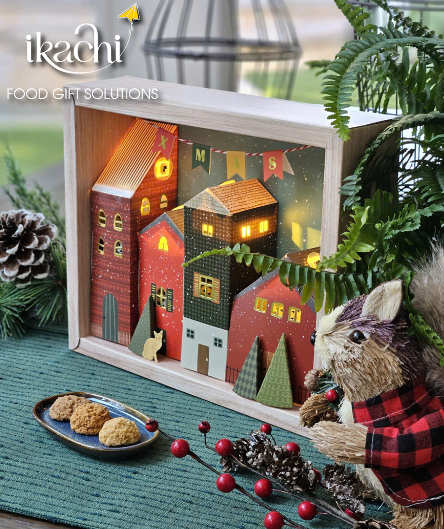 Set hộp quà tặng Giáng sinh xanh &quot;Happy Home&quot; - Quà tặng Noel ý nghĩa cho gia đình, doanh nghiệp