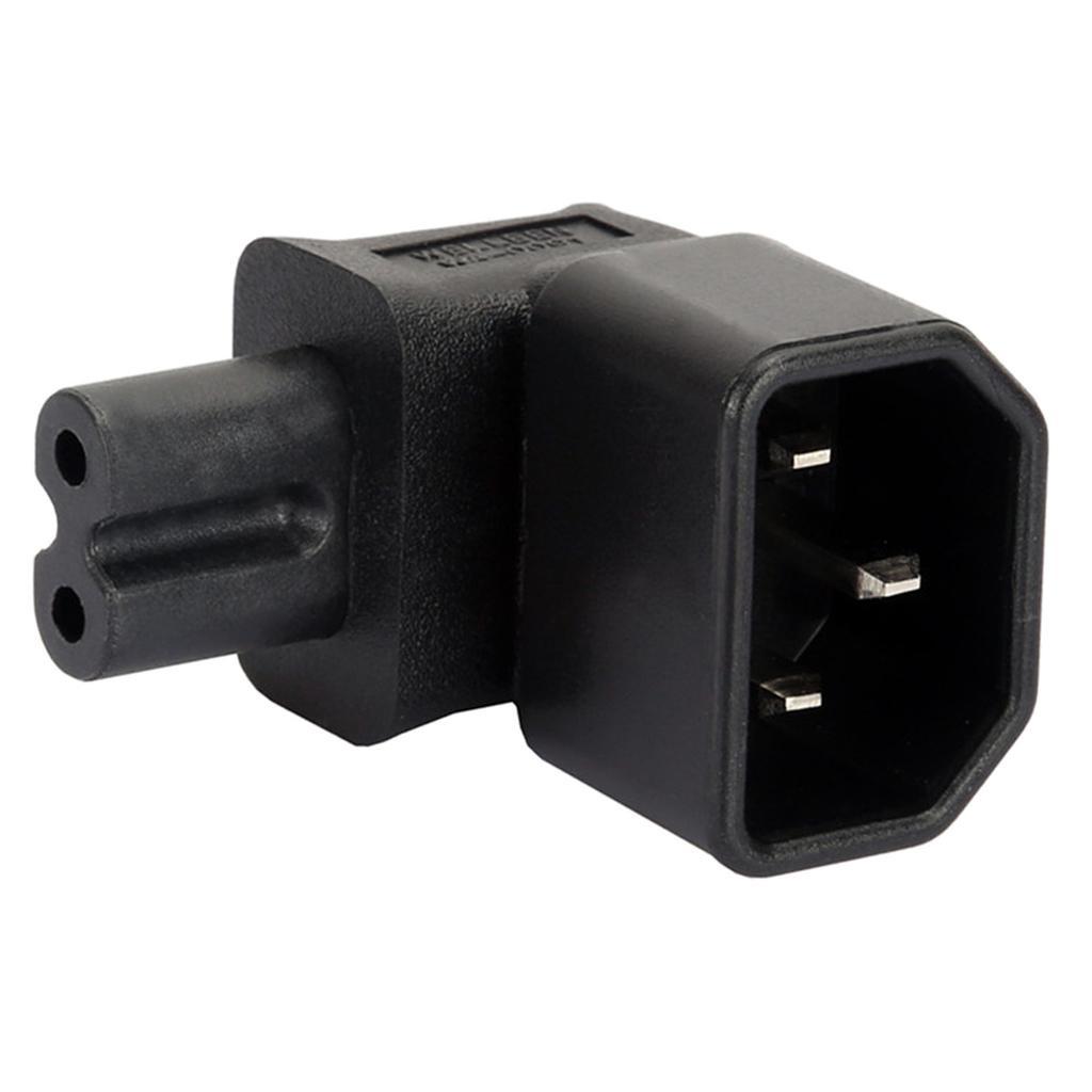1 x IEC320-C14 to C7 Right Angle 90 Degree Angled  Power Adapter Extension