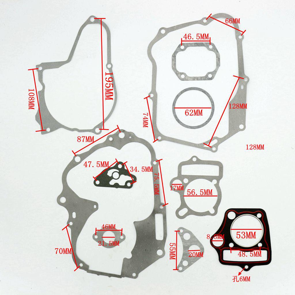 110cc 4-Stroke Dirt Bike ATV Engine Cylinder Head Gasket Set Kit