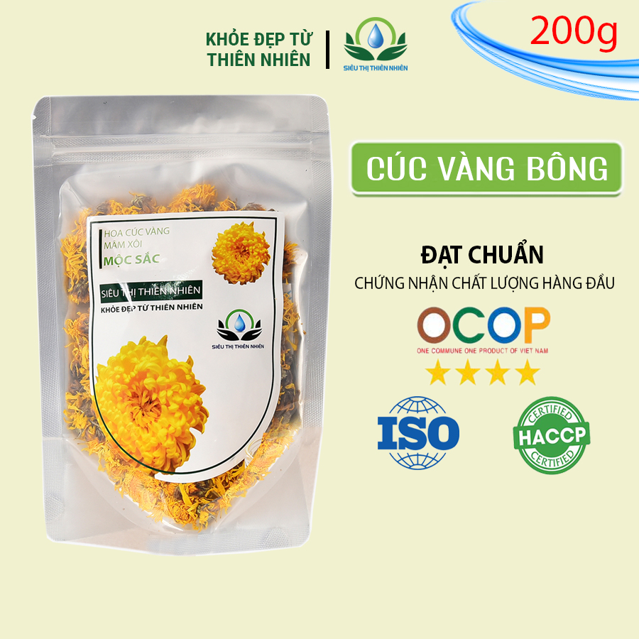 Trà Hoa Cúc Vàng Bông Sấy Khô Mộc Sắc 200g