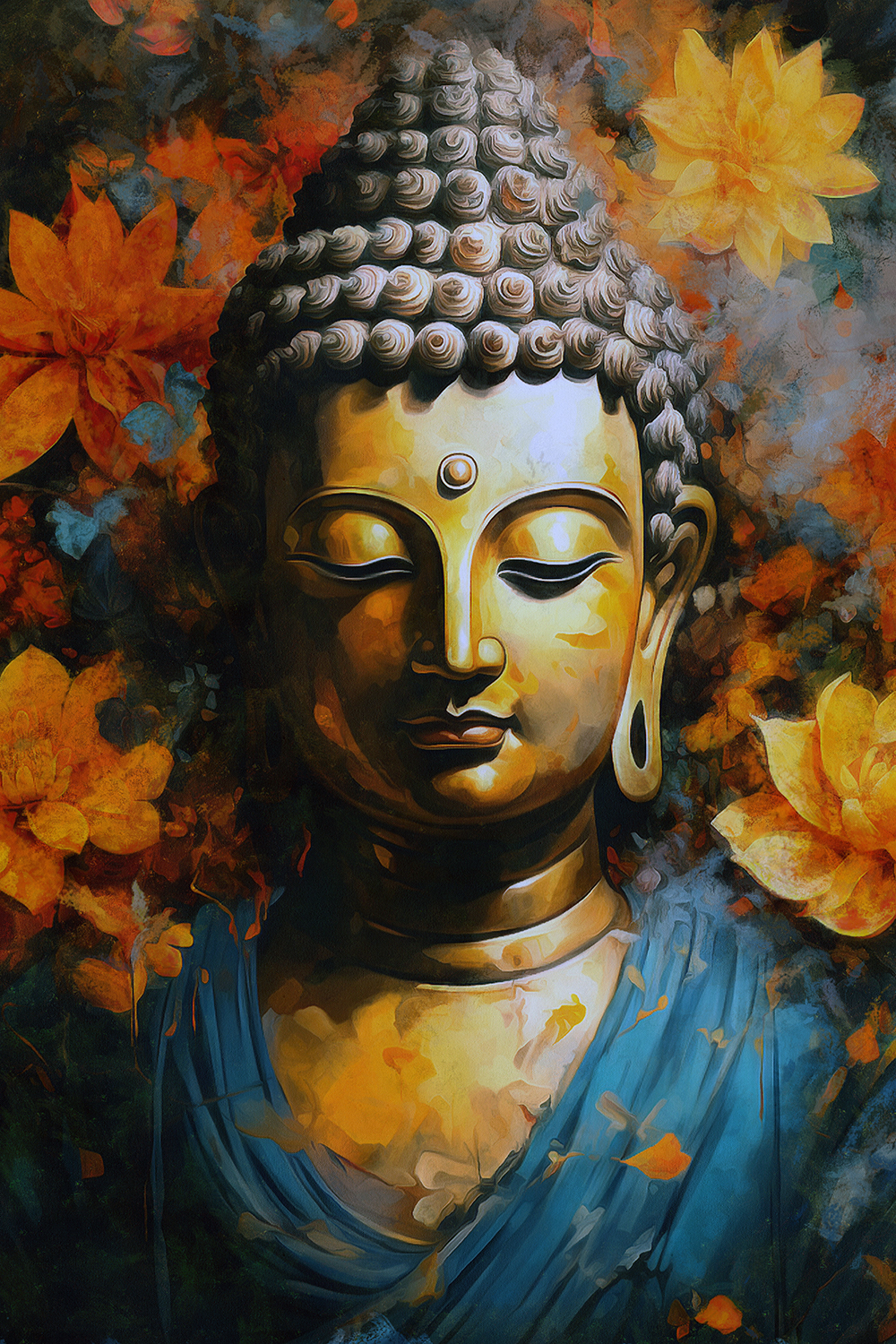 Tranh Đức Phật - Tranh canvas - Quà tặng cho tâm