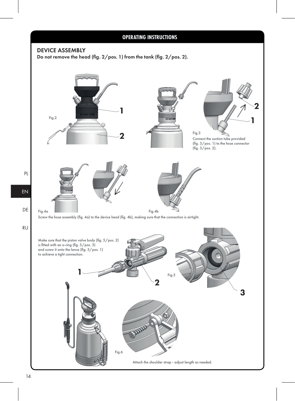 Bình Phun Tạo Bọt Xách Tay/đeo Vai - 6l đung Cho Dung Dịch Trung Tính Xuất Xứ Ba Lan - Hàng Chính Hãng