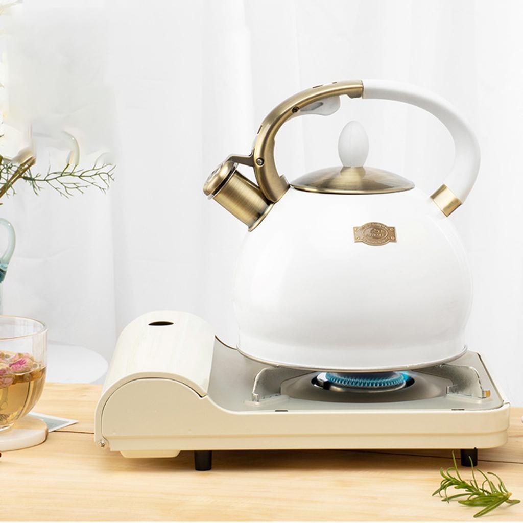 Stainless Steel Kettle Hiking Cookware Teapot White