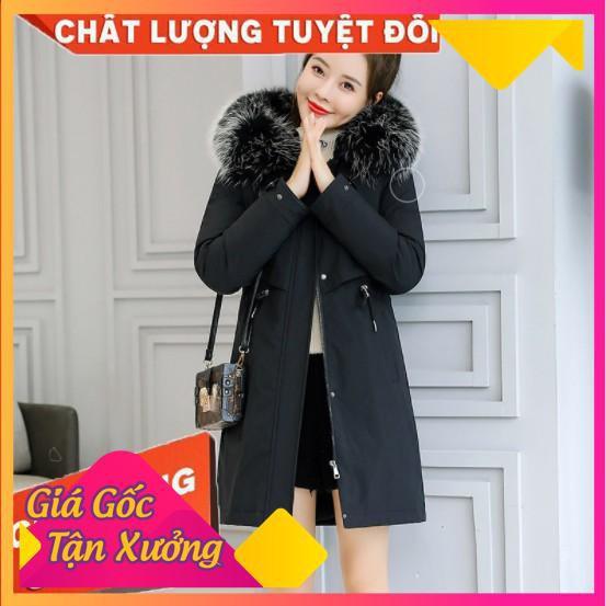 Áo khoác dáng dài cho nữ - Áo khoác parka lót lông nữ siêu dày hàng Quảng Châu cao cấp xuất xư , mốt mới 2020