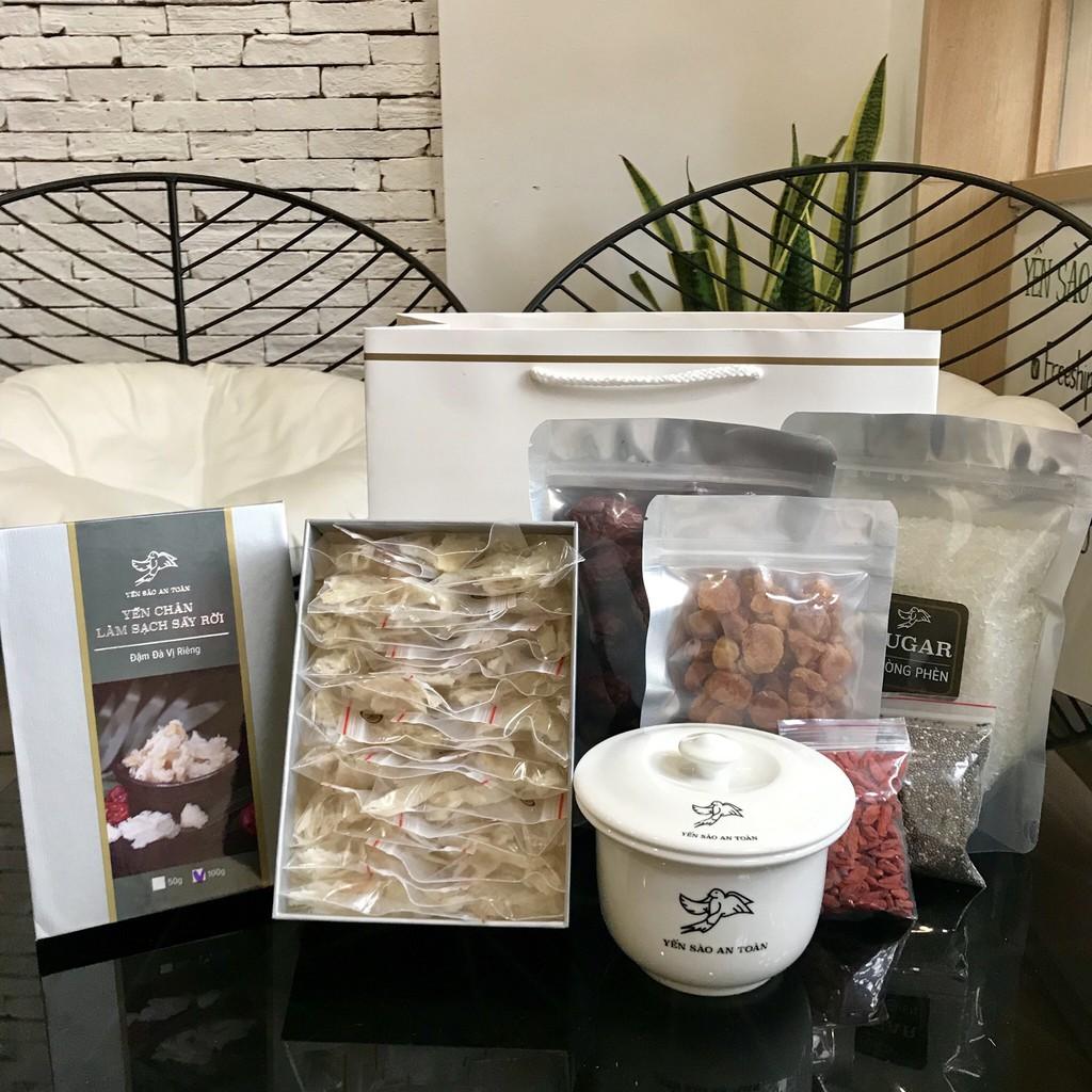 Combo 6 hũ 70ml yến chưng sẵn vị Sữa Tươi từ tổ yến Khánh Hoà, Yến Sào An Toàn