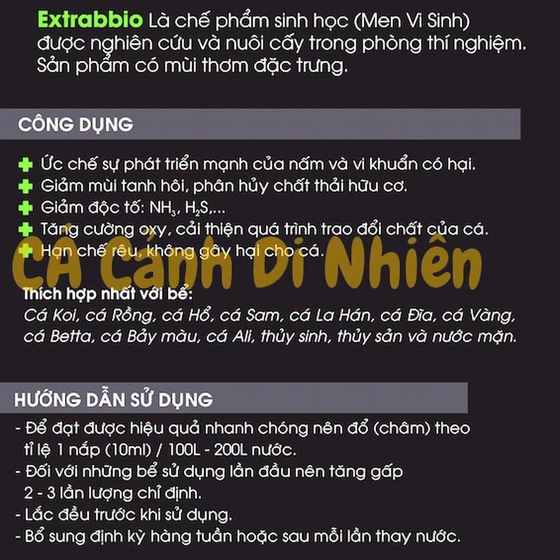 Men vi sinh Extra Bio 250ml ExtraBio Chế phẩm xử lý nước cho hồ cá