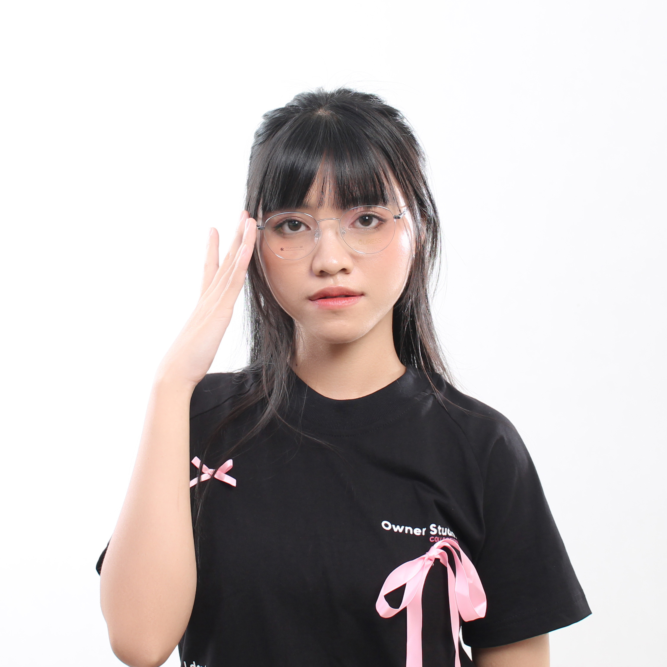 Gọng kính cận 9063 hợp kim thời trang mắt kính OURESS nam nữ siêu nhẹ siêu bền