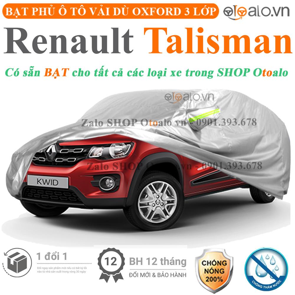 Bạt che phủ xe ô tô Renault Talisman vải dù 3 lớp CAO CẤP BPXOT - OTOALO