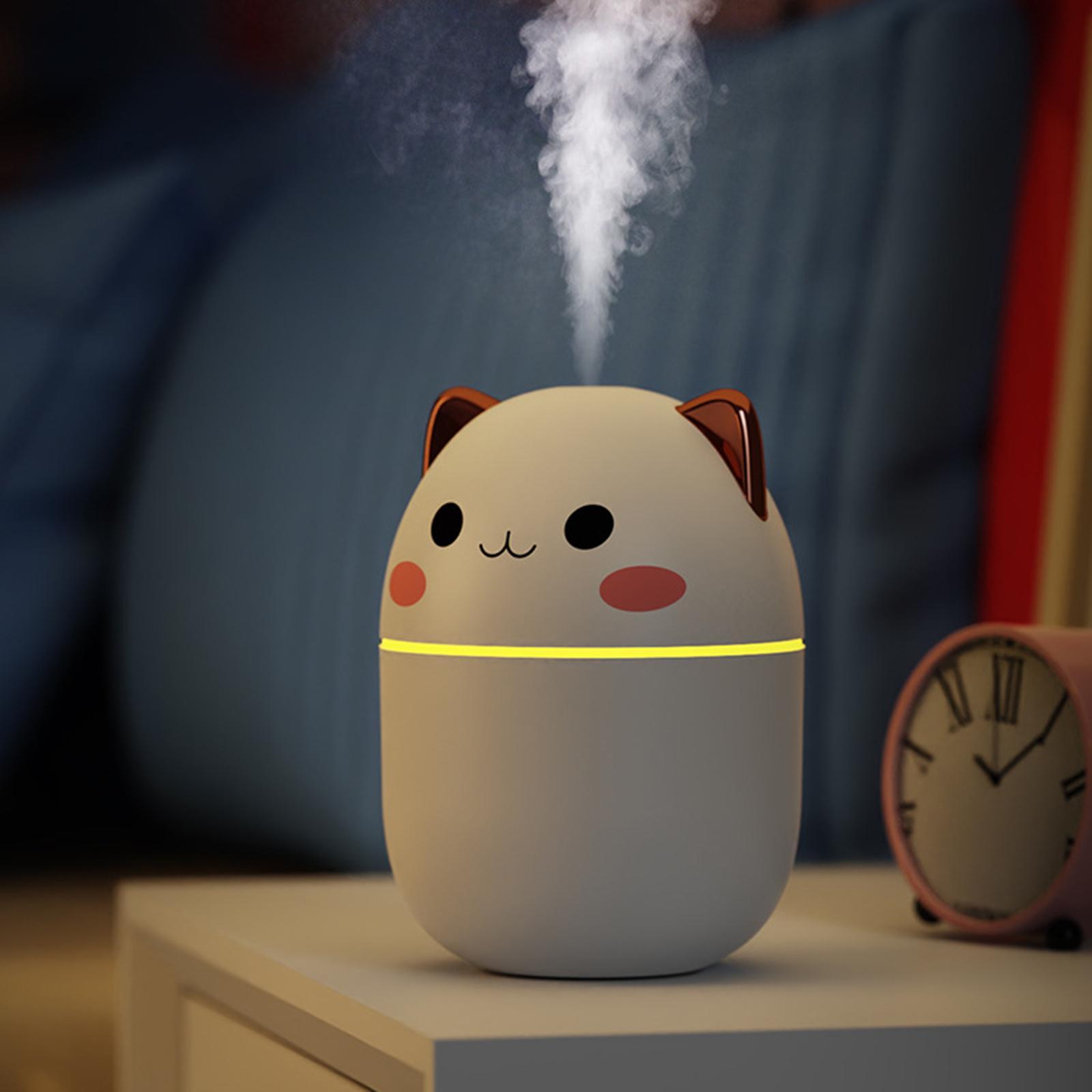 Car Humidifiers, 250ml Small Air Humidifier, Portable Mini Humidifiers for Bedroom, USB Cool Mist Sprayer with Night Light for Home,Office, Plants