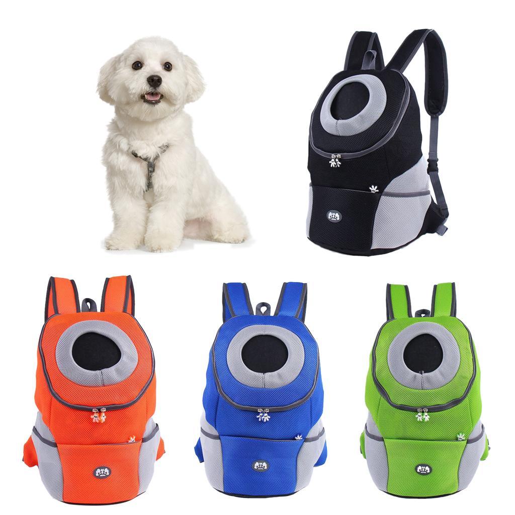 Pet Dog Backpack Carrier Travel Note Bag Front Net Double Shoulder