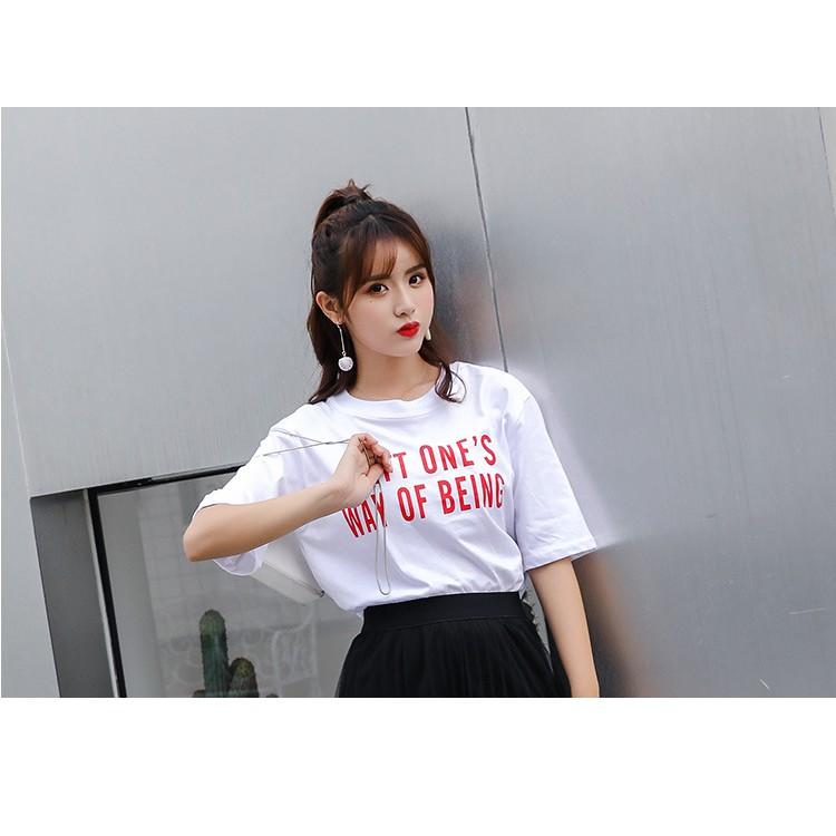 Áo tay lỡ SHIFT ONE'S WAY OF BEING trước ngực dáng rộng unisex