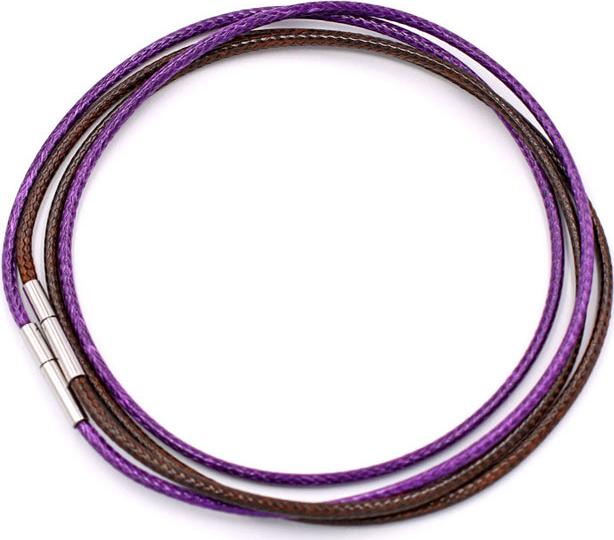 Combo 2 sợi dây vòng cổ cao su - nâu + tím DCSNI1