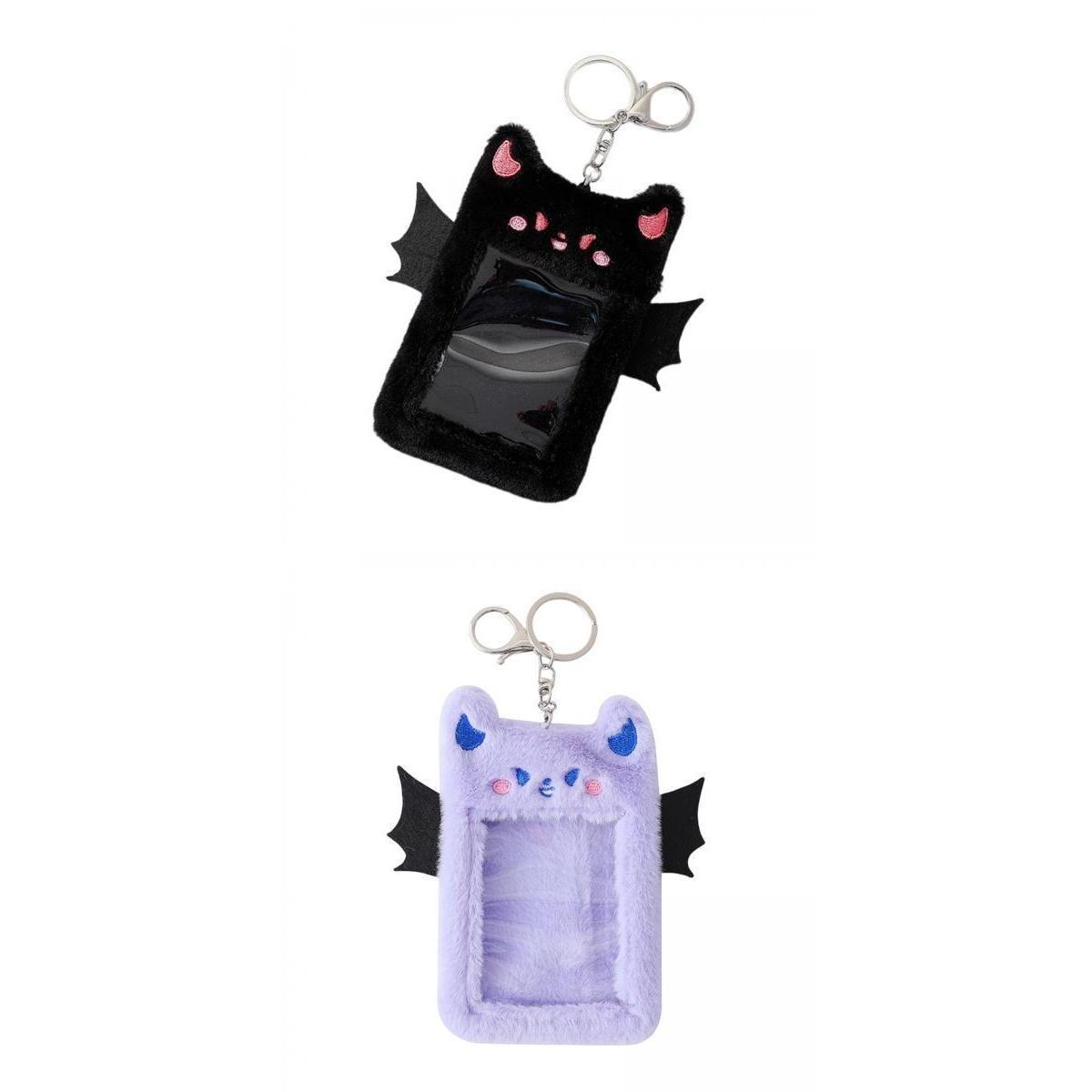 2 Colors Plush Photocard Holder Little Devil ID Card Case