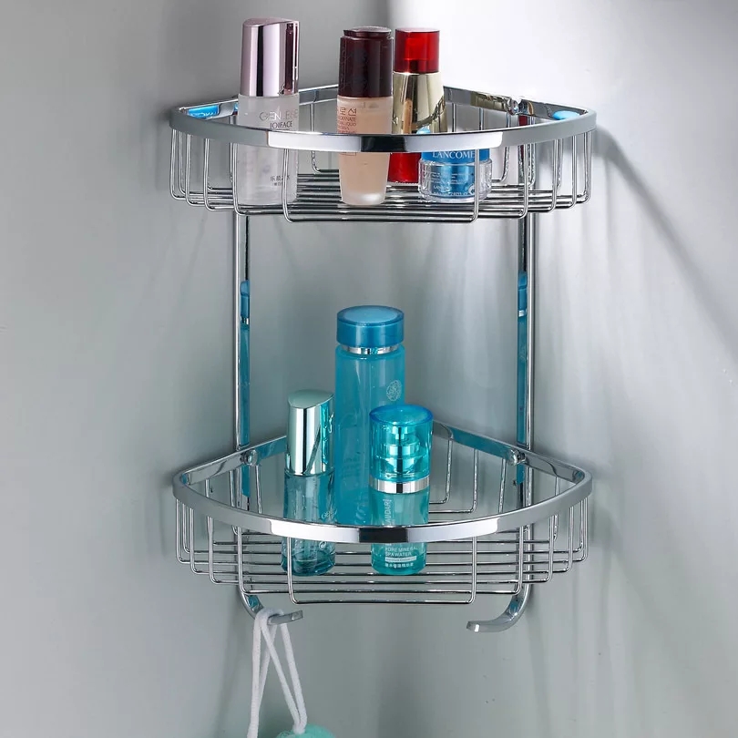 KỆ GÓC 2 TẦNG INOX 304 BÓNG GƯƠNG
