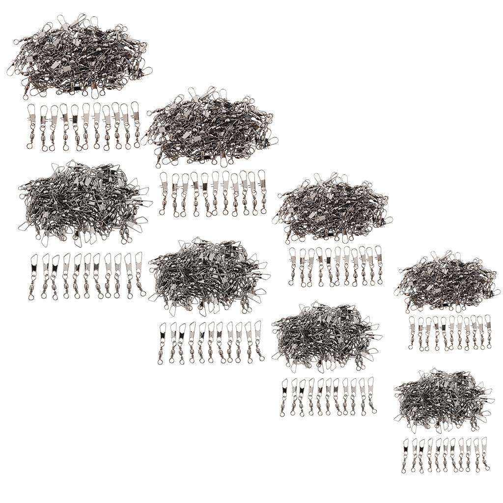 100pcs Ball Bearing Swivel Fishing Swivel with Knob 5B