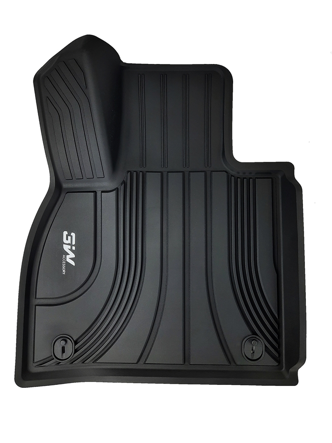 Thảm lót sàn xe ô tô dành cho Hyundai Palisade 2020 Nhãn hiệu Macsim 3W chất liệu nhựa TPE đúc khuôn cao cấp - màu đen