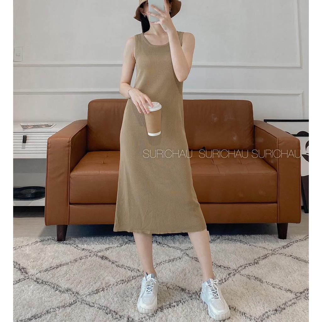 Đầm Thun Gân Trơn