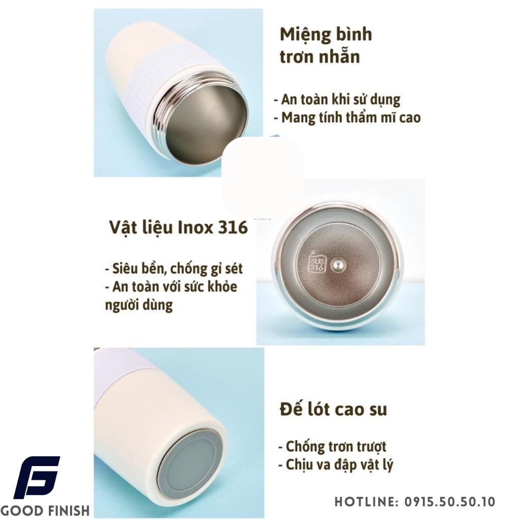 Ly Giữ Nhiệt Có Ống Hút Inox 316 FG Good Finish | Bình Giữ Nhiệt Dung Tích 450ml Giữ Nhiệt 6 Giờ