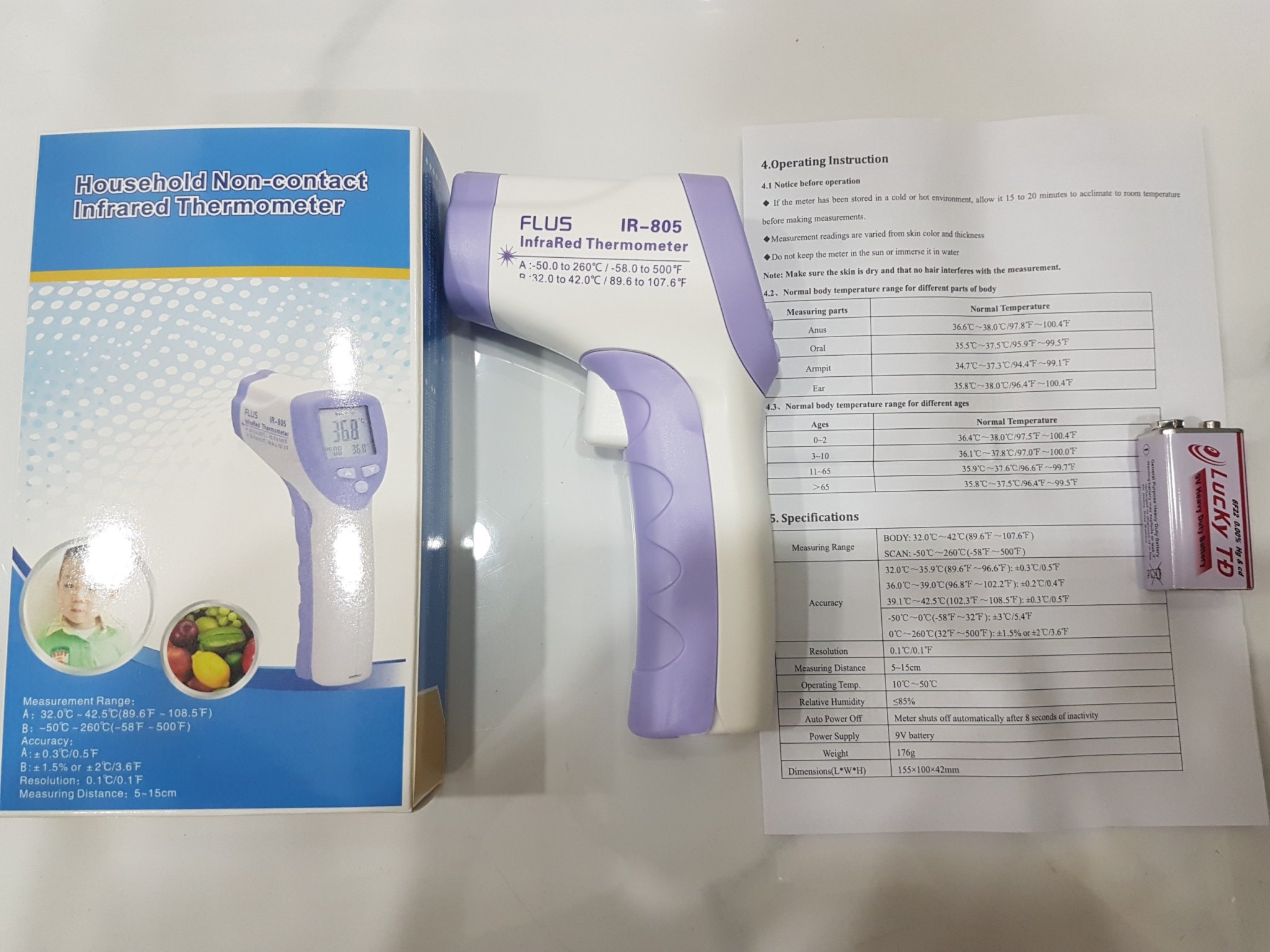 Nhiệt kế điện tử Flus IR-805