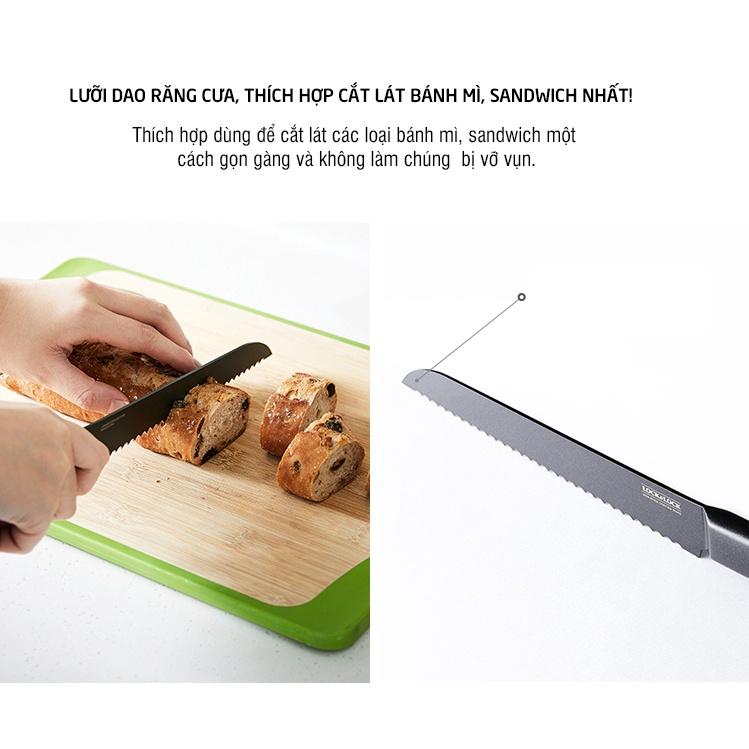 Dao Cắt Bánh Mì Lock&amp;Lock Bread Knife CKK313 - Hàng Chính Hãng Bằng Thép Không Gỉ, Lưỡi Răng Cưa, Kháng Nước- Hapos