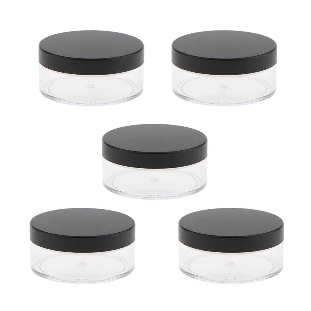 5PCS Empty Loose Powder Blusher Case Storage Sifter Container 50g Portable
