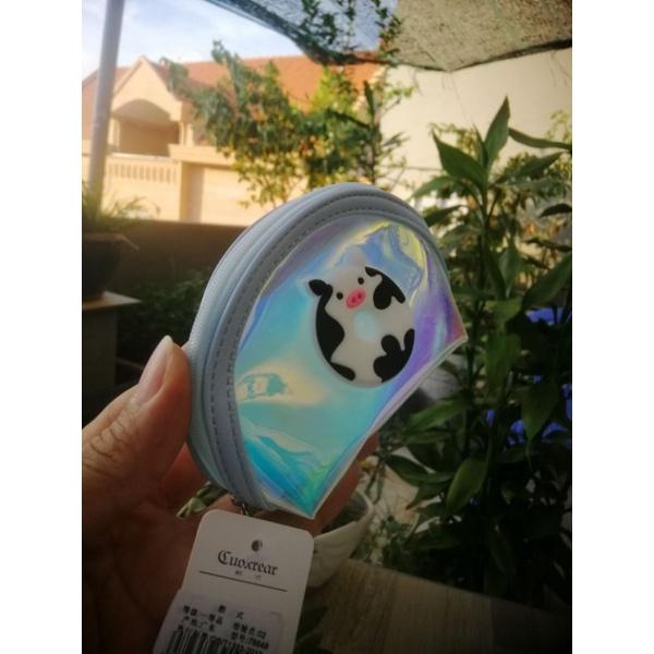 MÓC KHÓA BÓP. MÓC KHÓA VÍ HOLOGRAM DÁNG BẦU GẮN STICKER