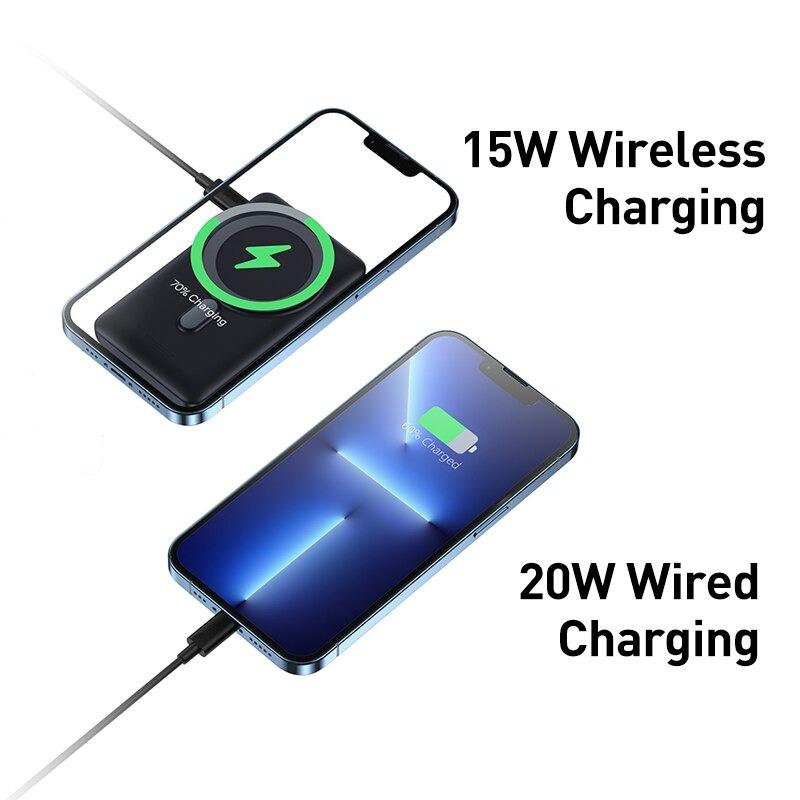 Pin Sạc Dự Phòng Không Dây Baseus Magnetic Bracket Wireless Fast Charge Power Bank 10000mAh 20W (Hàng chính hãng)