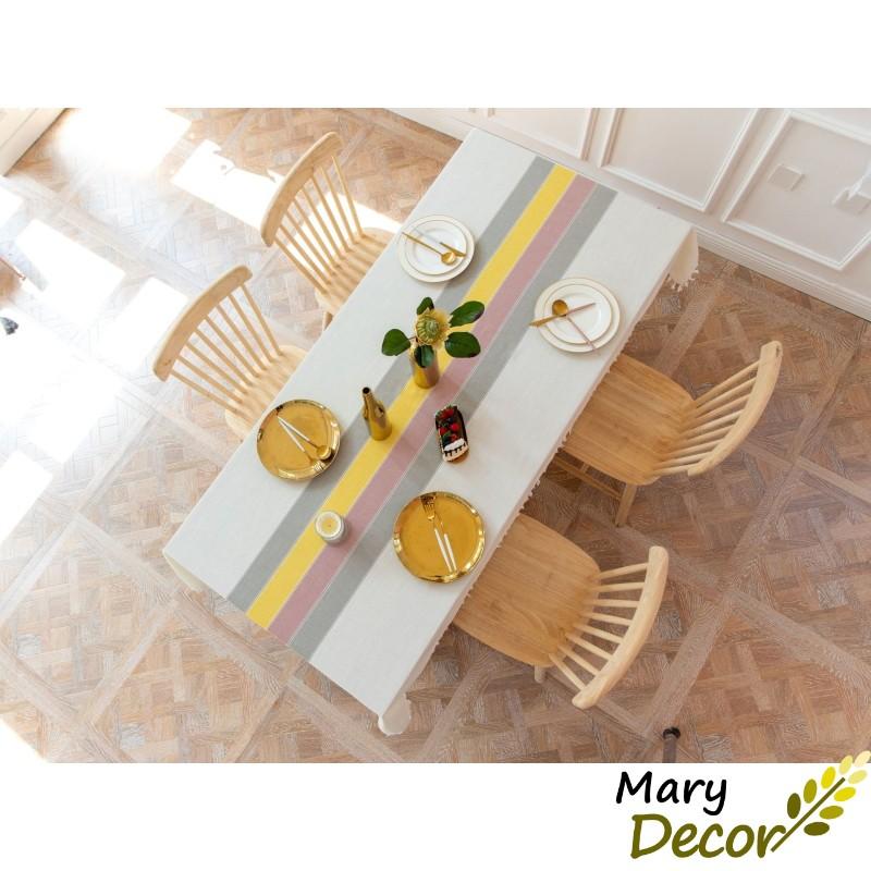 Khăn trải bàn cao cấp Mary Decor chất liệu cotton thêu - KBCC05