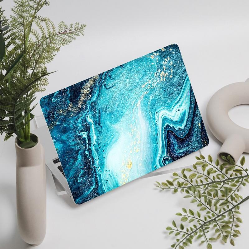 Ốp Điện Thoại 4 Trong 1 Họa Tiết Tương Phản Cho MacBook Air 13.6 A2681 Pro A2338 M1 2020 Air Pro 13.3 14 16 inch A2337 A2289