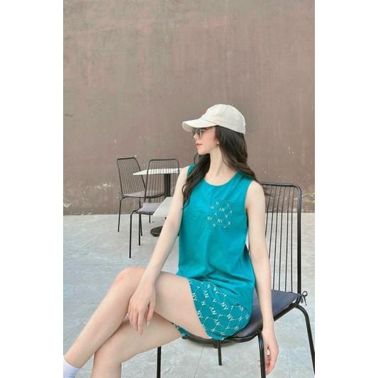 BỘ ĐÙI CAO CẤP Sét bộ đồ sát nách nữ in logo sét bộ đi chơi măc nhà siêu kute