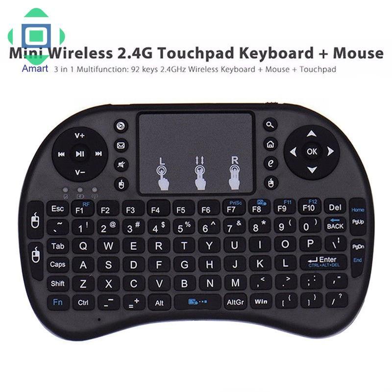 Tay cầm điều khiển có bàn phím không dây có kết nối bluetooth Mini cho máy tính/ Tivi thông minh